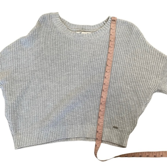 Hollister Drop Shoulder Lightweight Women’s Medium Gray Sweater - Picture 7 of 8
